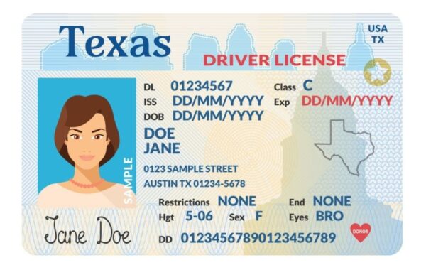 licencia de conducir de texas en estados unidos
